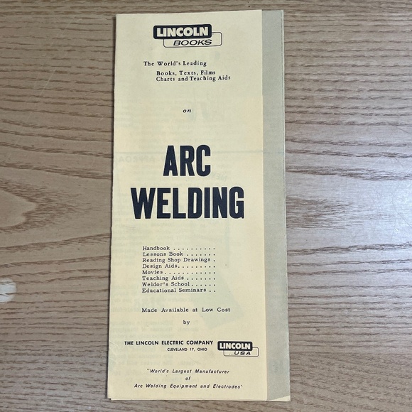 Vintage Lincoln Arc Welding Paper Lot Operation Manual Learning to Weld ++ 1961 - Picture 5 of 9